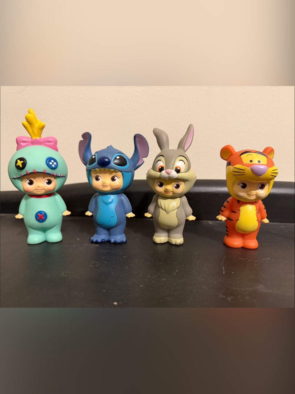Disney “Kewpie” plastic figurine LOT Scrump, Stitch, Thumper & Tigger